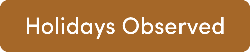 holidays observed